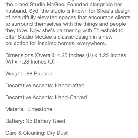 Limestone Knot Figurine Threshold Studio McGee - Picture 9 of 9